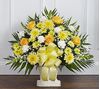 Tribute Floor Basket Yellow Flowers k2519